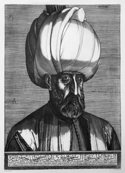 Soliman le Magnifique, gravé à Constantinople, 1559